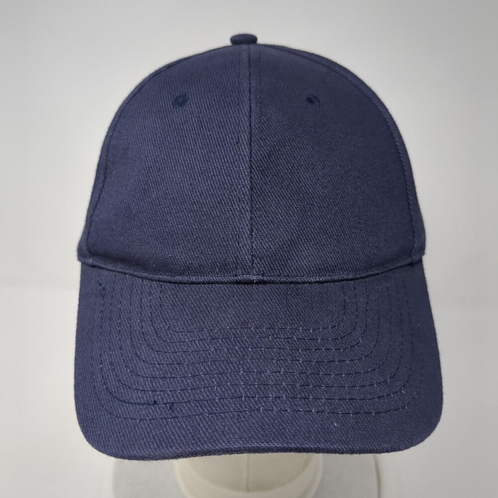 Basic Editions Slideback Hat Blue One Size Adjustable Solid Blank - Picture 2 of 9